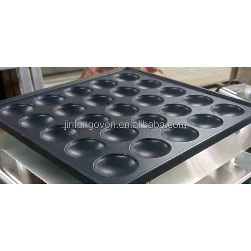 Mini Pancake Maker Supplier - Commercial Stainless Steel Nonstick 25 Hole Walnut