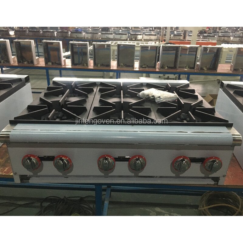 Gas Stove Manufacturer - Factory Supply Stainless Steel 6-Burner Commercial Used