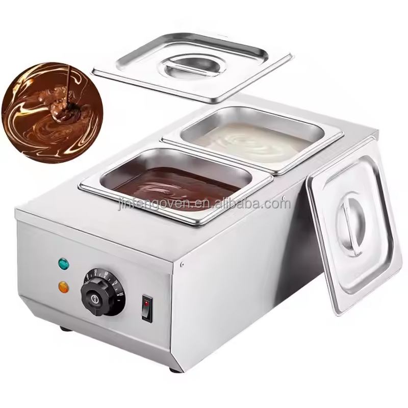 Chocolate Tempering Machine Supplier - Commercial Electric Stainless Steel 2 Pot Hot