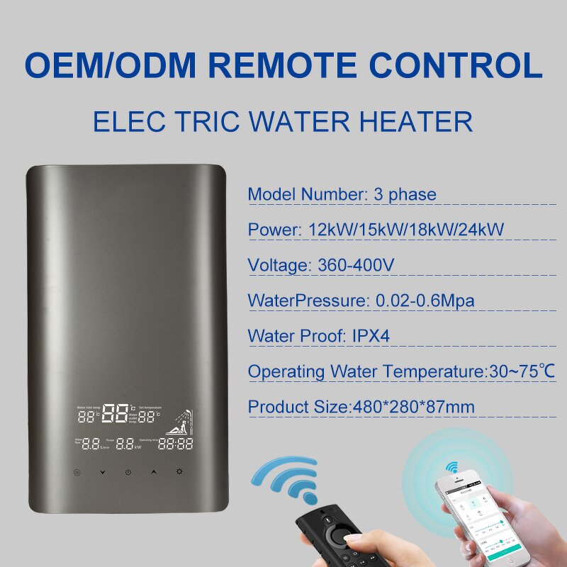 Tankless Water Heater Factory - Bulk 24kW 3 Phase Multi Point Geyser