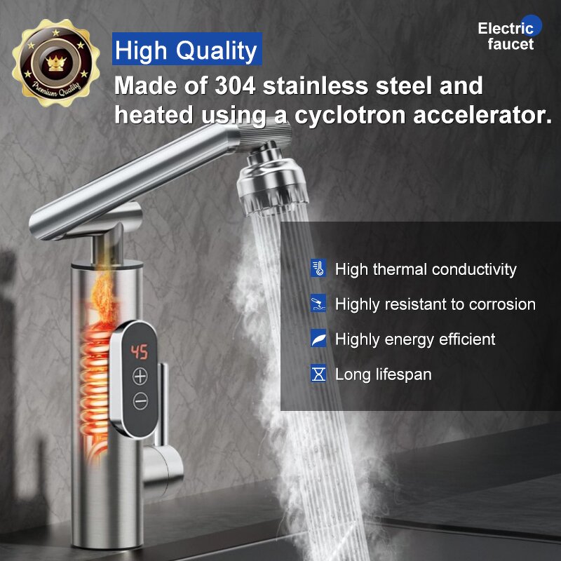 Instant Water Heater Faucet Manufacturer - OEM/ODM 3-5S Stainless Steel Deck