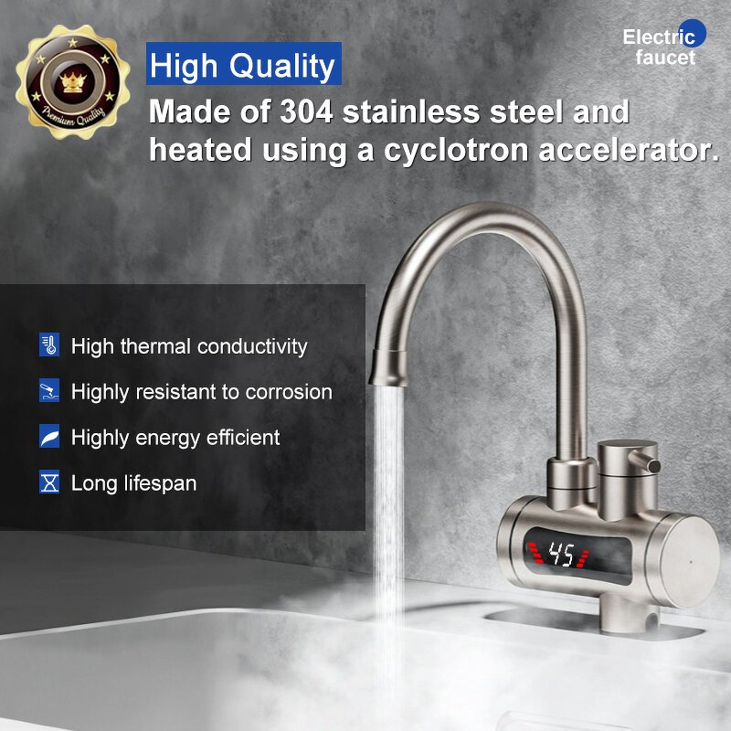 Instant Water Heater Faucet Factory - OEM/ODM 3S Stainless Steel Deck Mounted