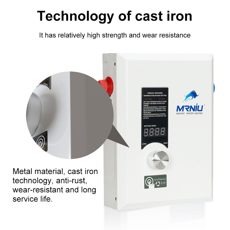 Instant Water Geyser Factory - Bulk 8000W Knob Control Tankless for Kitchen