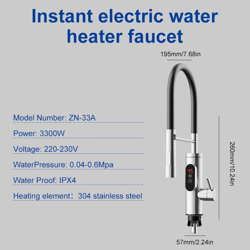 Instant Water Heater Faucet Factory - Wholesale 3-5S Stainless Steel Deck Mounted
