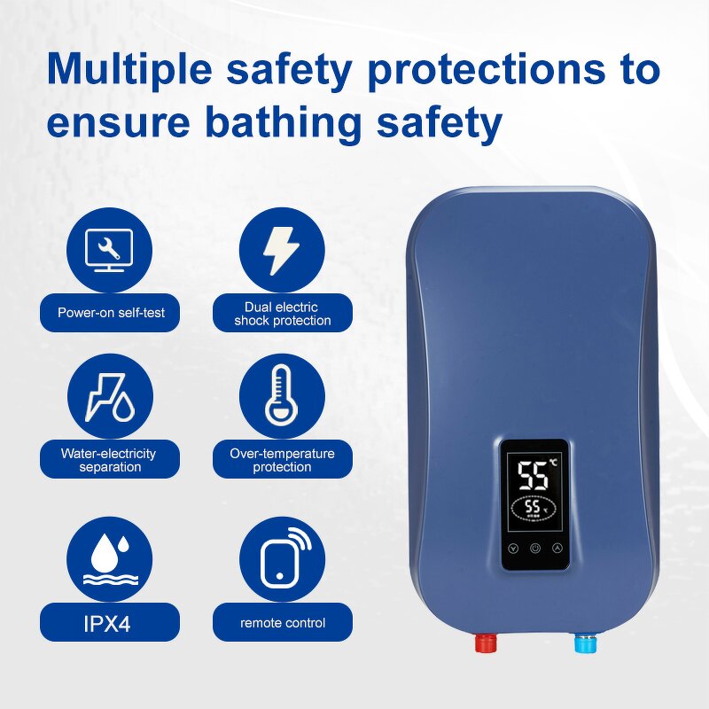 Instant Electric Water Heater Factory - Bulk 7Kw-8.5Kw Fast Heating Wall Mount