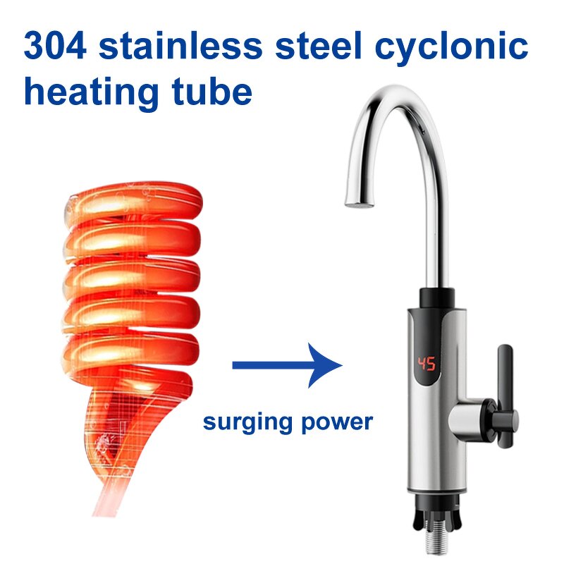 Instant Water Heater Faucet Factory - Bulk 3S Stainless Steel Tankless Faucet