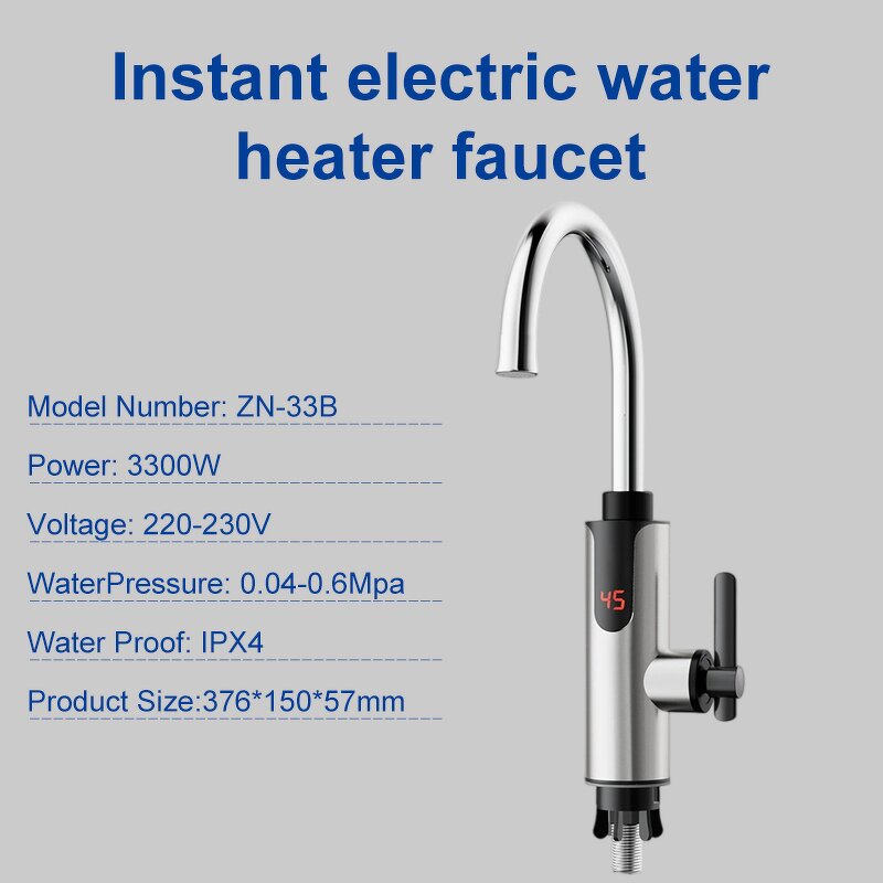 Instant Water Heater Faucet Factory - Bulk 3S Stainless Steel Tankless Faucet