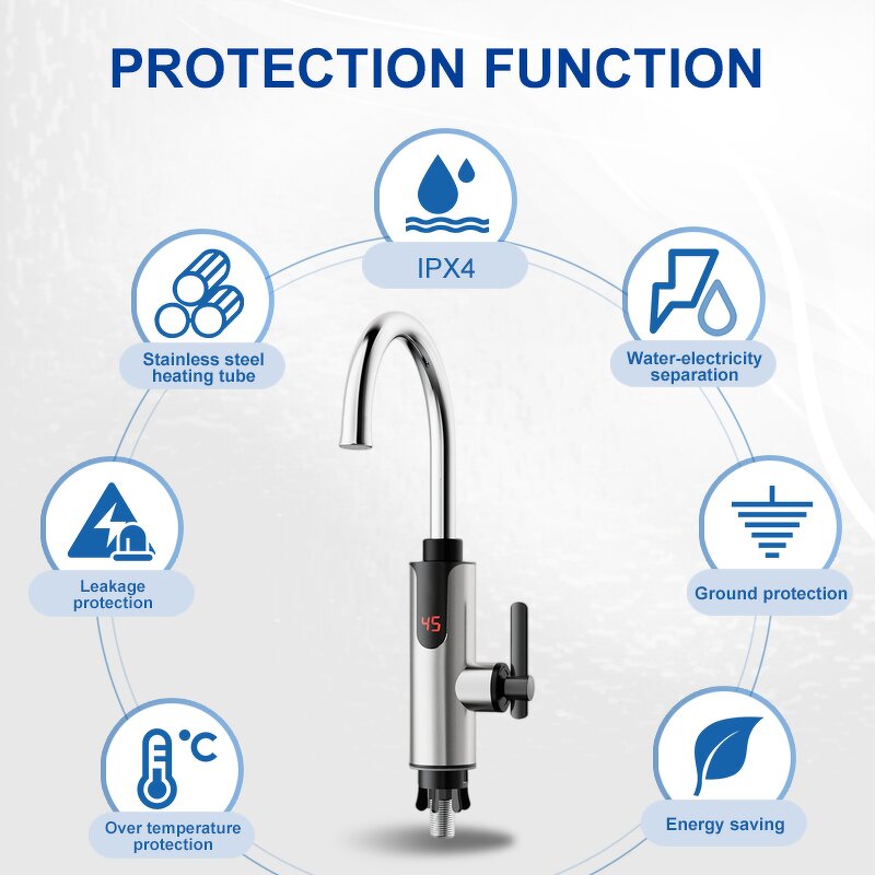 Instant Water Heater Faucet Factory - Bulk 3S Stainless Steel Tankless Faucet