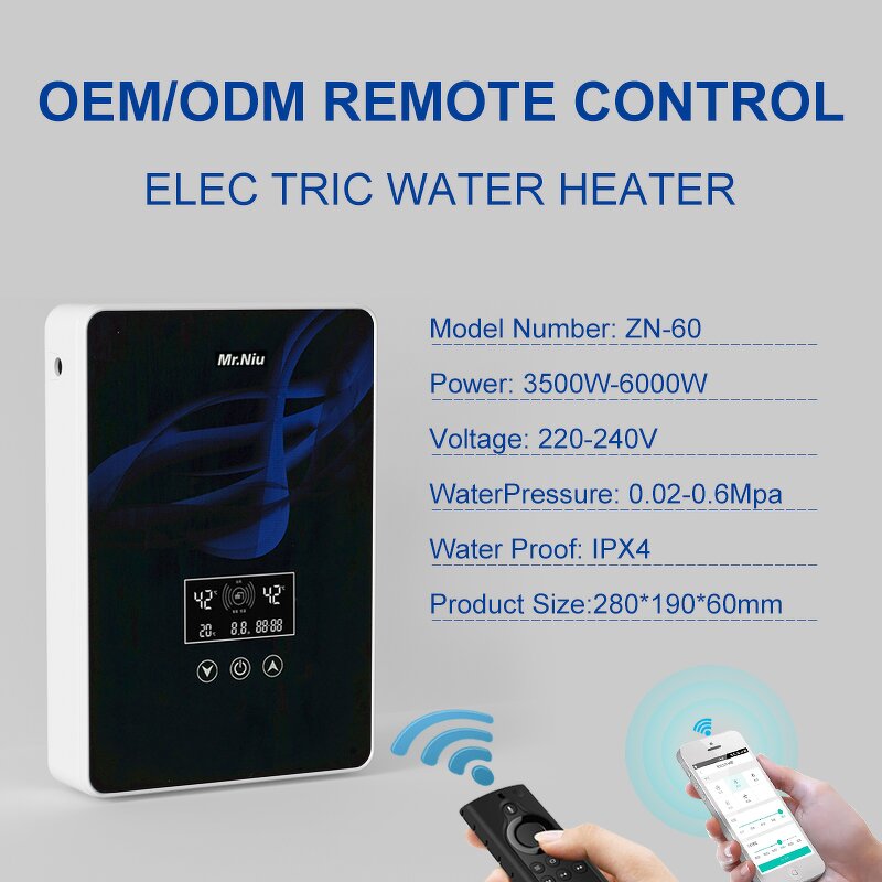 Instant Water Heater Manufacturer - OEM/ODM 220V LED Touch Control Under Sink
