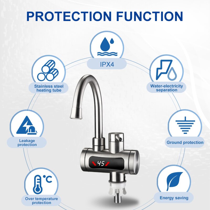 Instant Water Heater Faucet Factory - OEM/ODM 3S Stainless Steel Deck Mounted