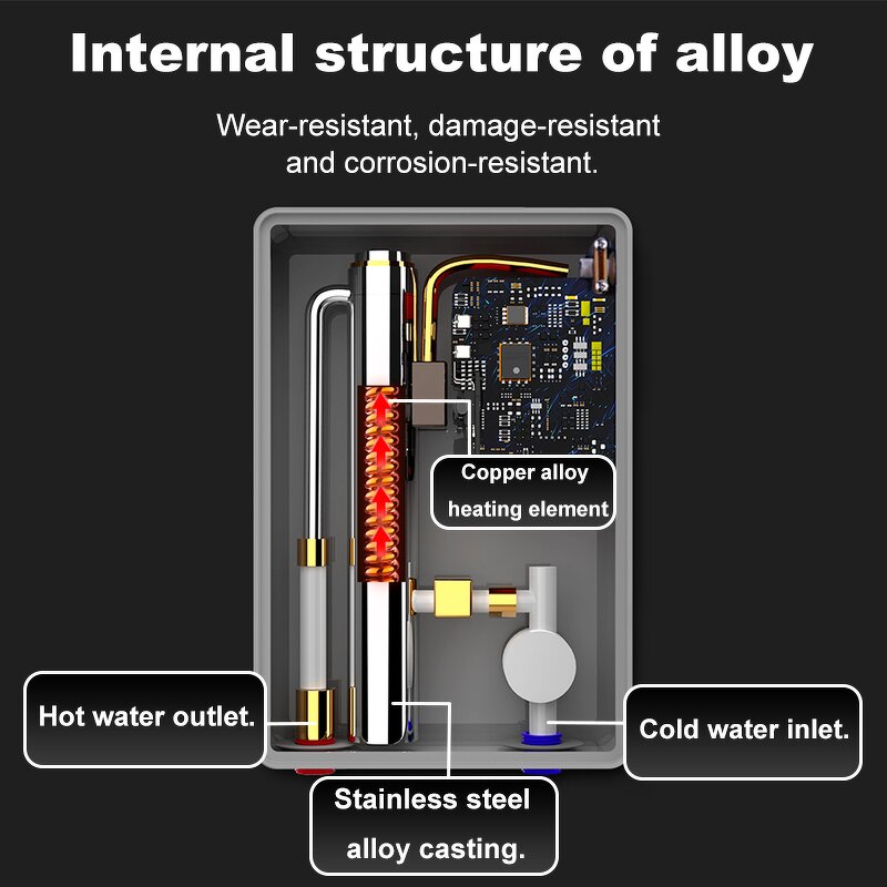 Electric Water Heater Factory - Bulk 6000W ABS Plastic Digital Under Sink