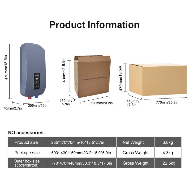 Portable Electric Geyser Factory - OEM/ODM 7KW Instant Whole House Tankless