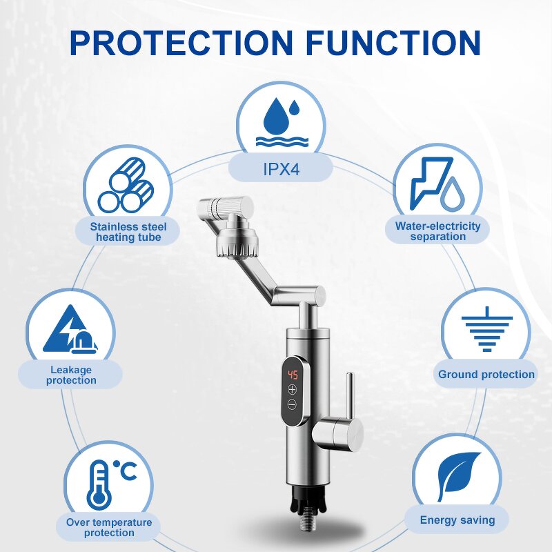 Instant Water Heater Faucet Manufacturer - OEM/ODM 3-5S Stainless Steel Instant