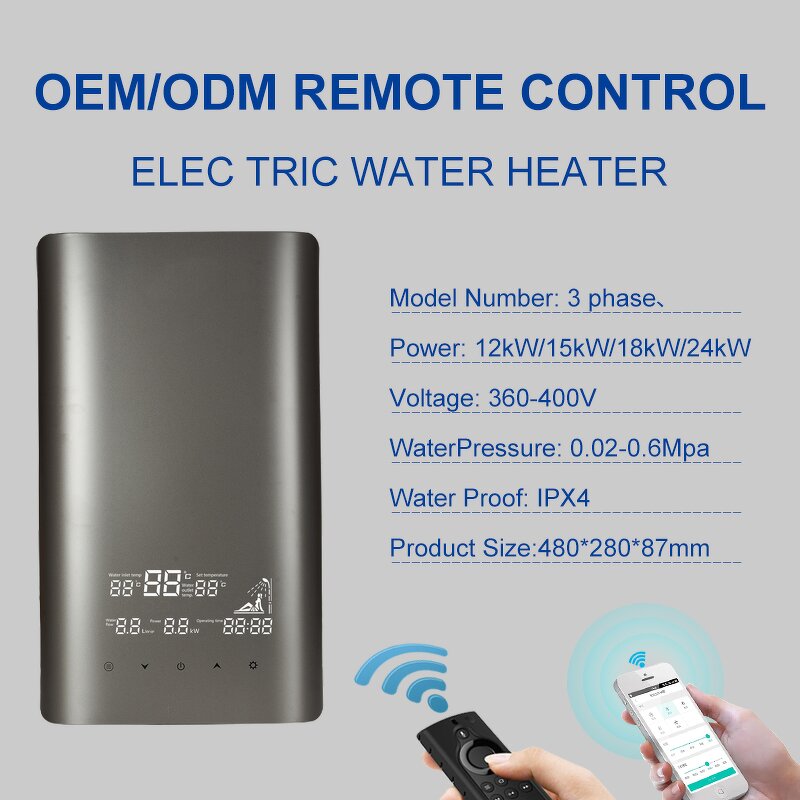 Tankless Water Heater Factory - Bulk 12kW 3 Phase Instantaneous Thermostat