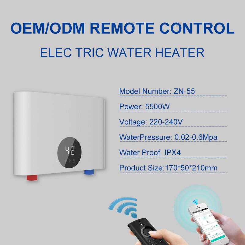 Mini Electric Water Heater Factory - OEM/ODM Tankless for Bath Tub Under Sink