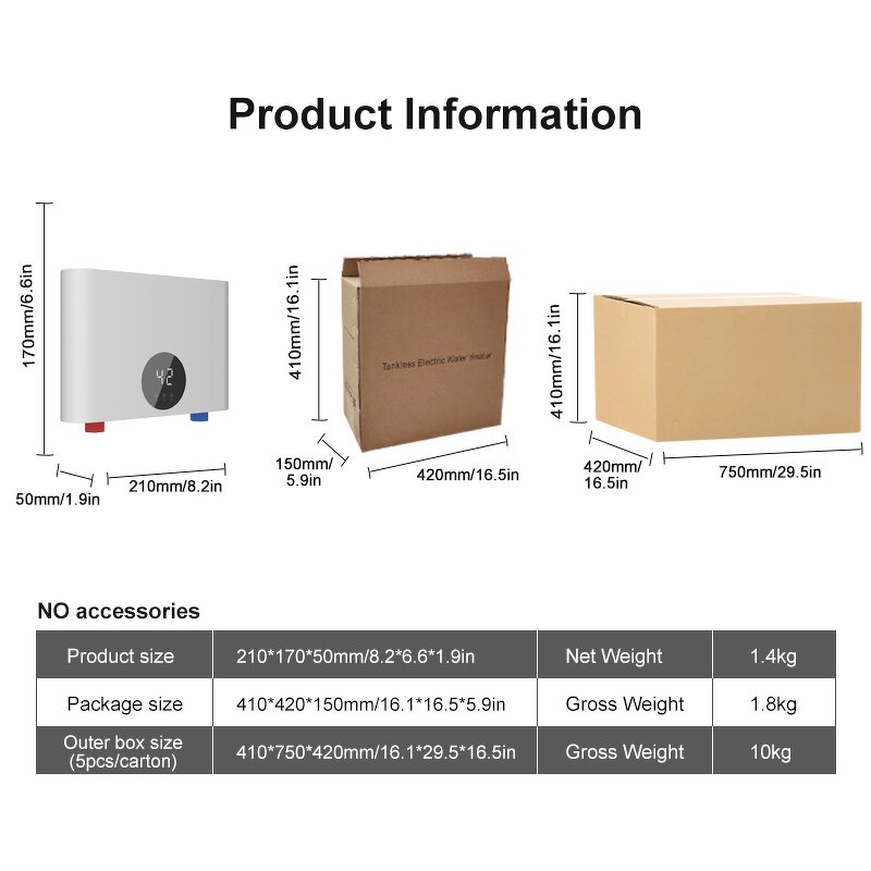 Tankless Electric Water Heater Manufacturer - Bulk 5.5kw Plastic LED IPX4 Geyser