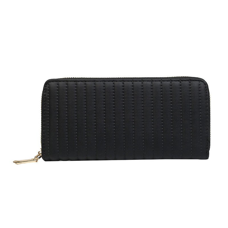 Women's Wallet Factory - OEM Simple Stripe Embroidered Long Wallet