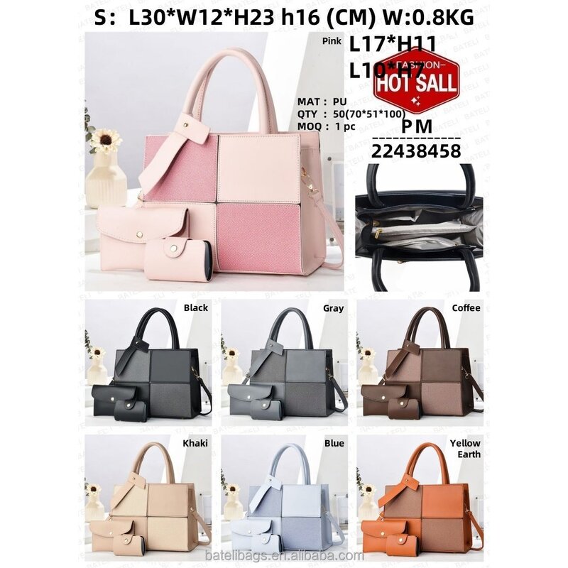 Women's Handbag Factory - OEM 3-Piece Set Large Capacity Casual Bag