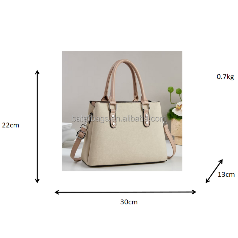 Women's Handbag Factory - OEM Solid Color Zipper Large Capacity Bag