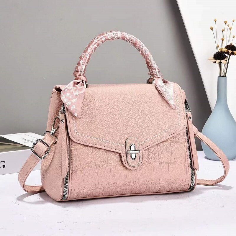Women's Handbag Factory - OEM Zipper Geometric Pattern Business Bag