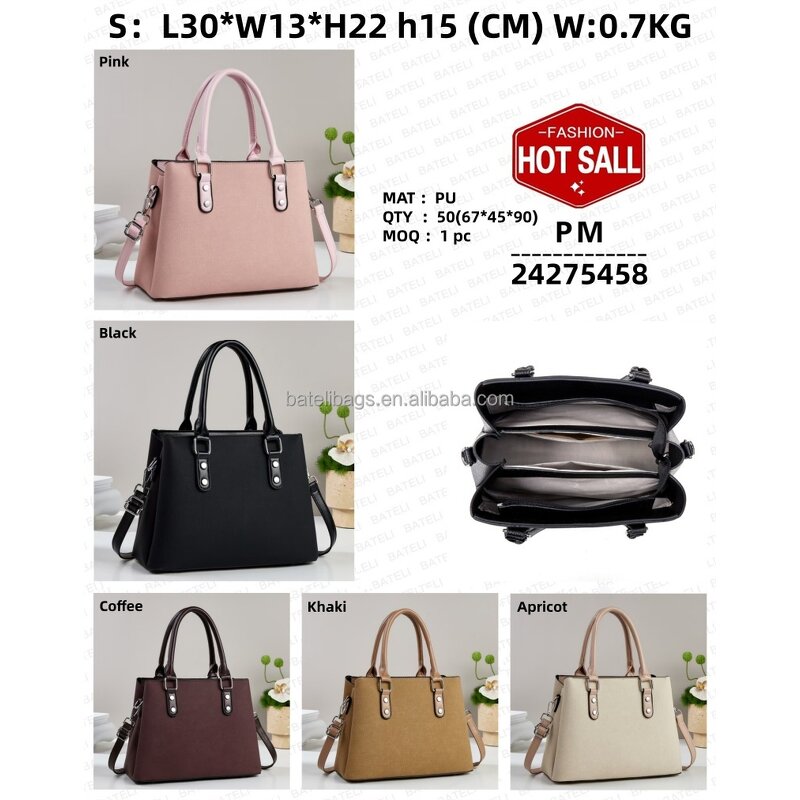 Women's Handbag Factory - OEM Solid Color Zipper Large Capacity Bag