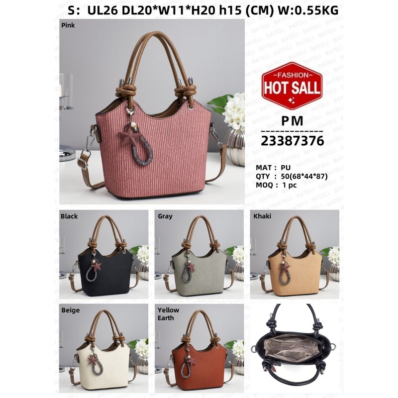 Women's Handbag Factory - OEM Solid Color Pattern Grand Occasion Bag