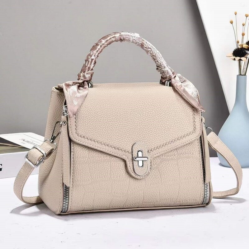 Women's Handbag Factory - OEM Zipper Geometric Pattern Business Bag