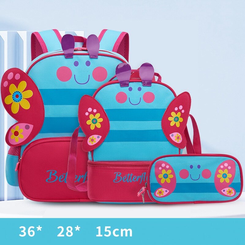Children Backpack Factory - OEM Cartoon 3-Piece Set Pull Rod Bag