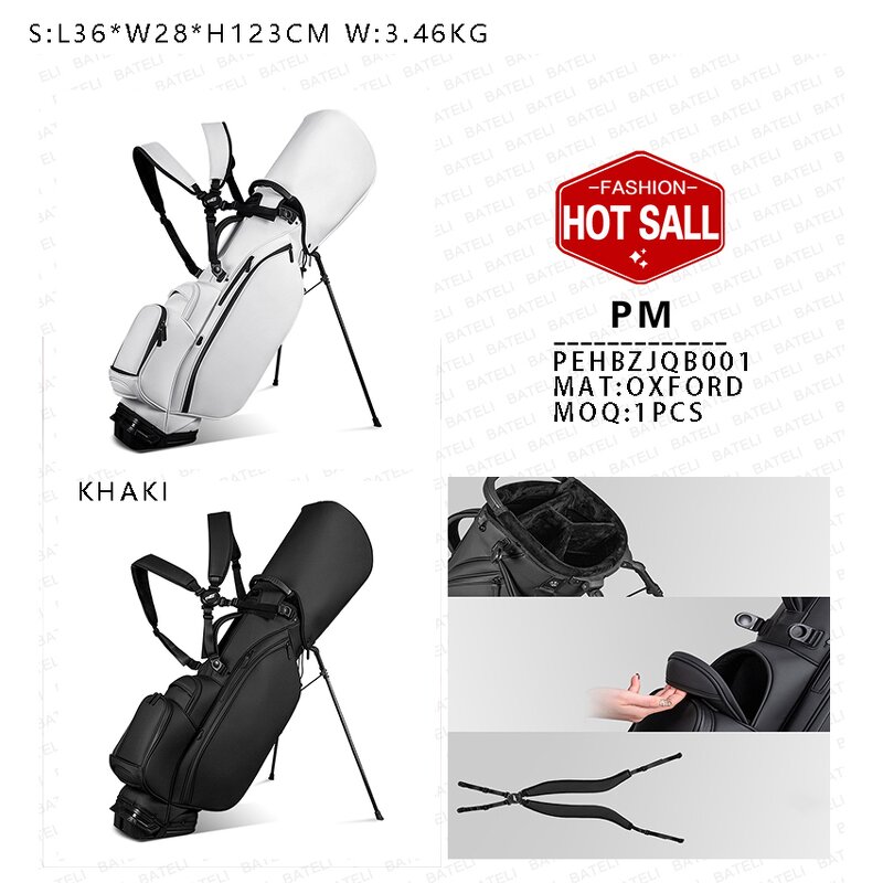 Golf Bag Factory - OEM Two Color Dull Polish Pu Leather Bag