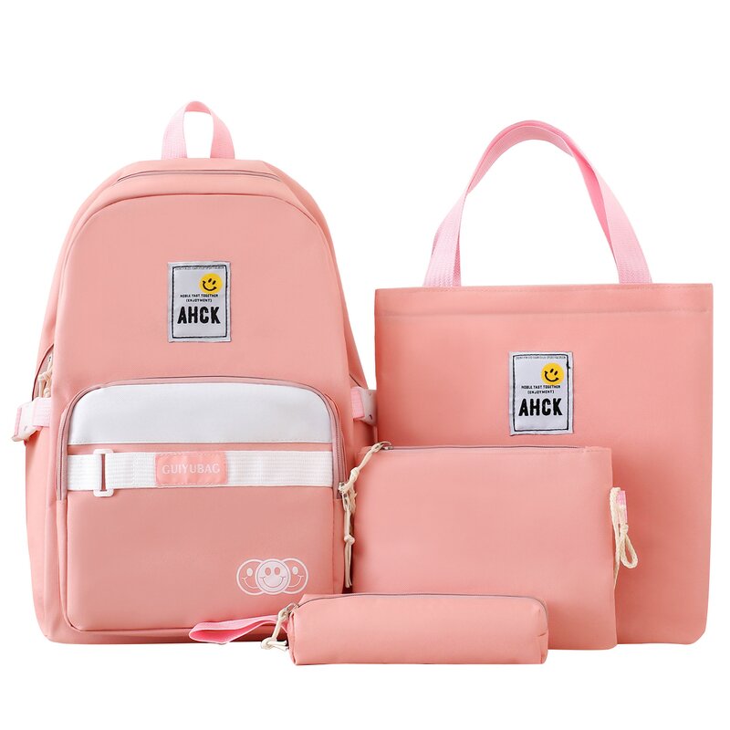 School Backpack Factory - OEM Korean Style Casual 4-Piece Backpack
