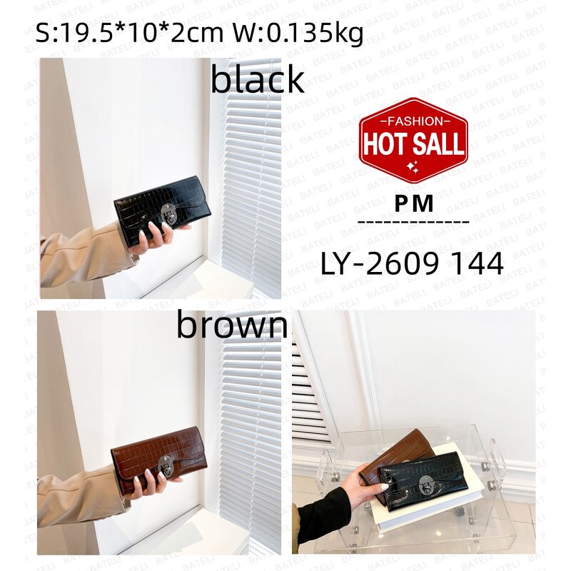 Women's Wallet Factory - OEM PU Simple Stripe Large Capacity Wallet