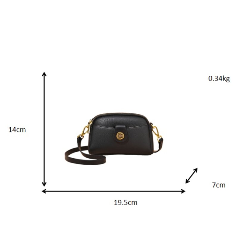 Women Crossbody Bag Factory - OEM Flip Zipper Soft Leather Versatile
