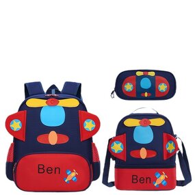 Children Backpack Factory - OEM Cartoon 3-Piece Set Pull Rod Bag