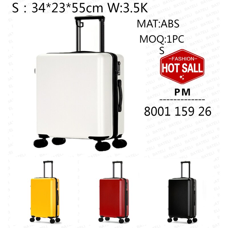 Pure Color Suitcase Factory - OEM 18 Inch Contracted Pull Rod Box