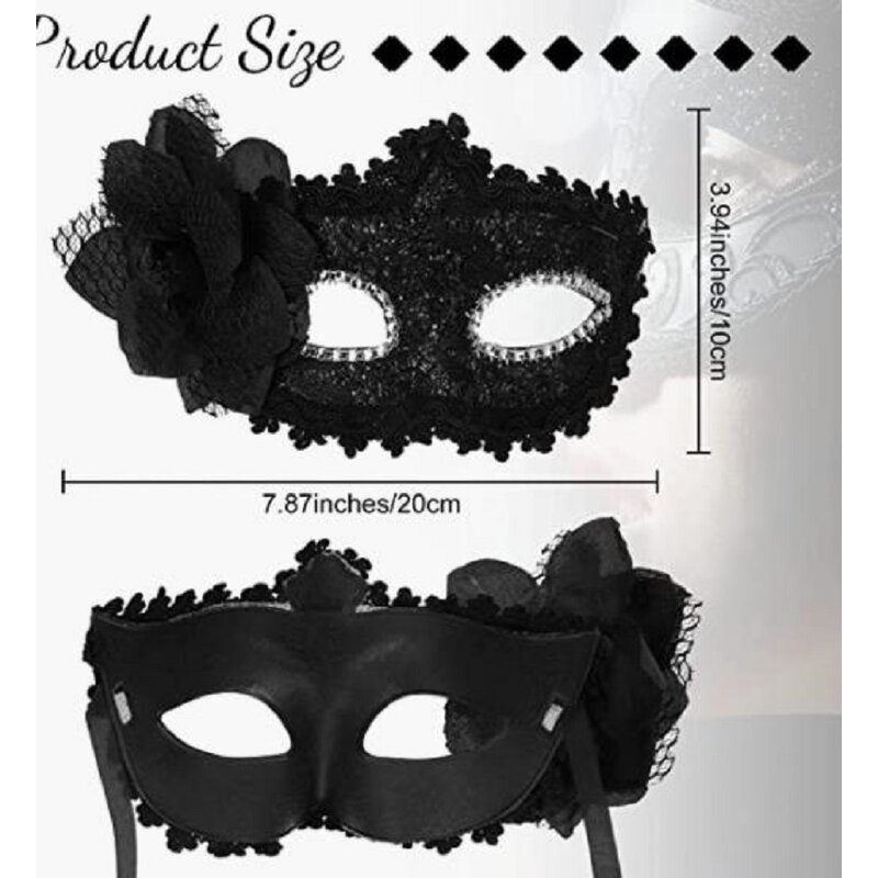 Masquerade Mask Factory - OEM Half Face Women Lace Flower Rhinestone