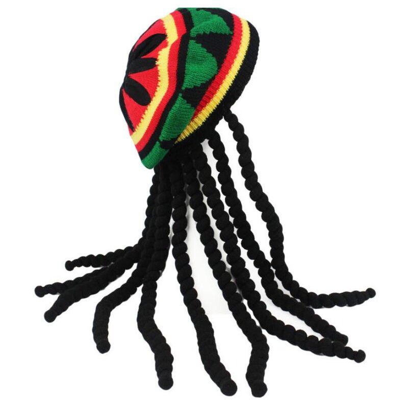 Rasta Hat Factory - OEM with Dreadlocks Winter Warm Knit Wig Cap