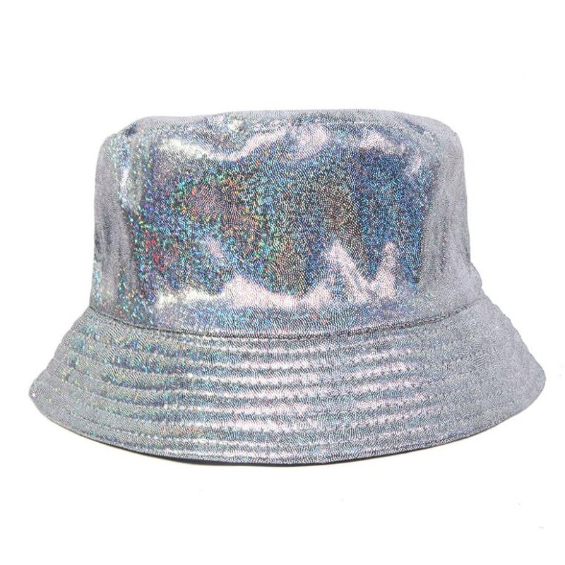 Bucket Hat Factory - OEM Rave Party PU Leather Sparkle Wide Brim Holographic
