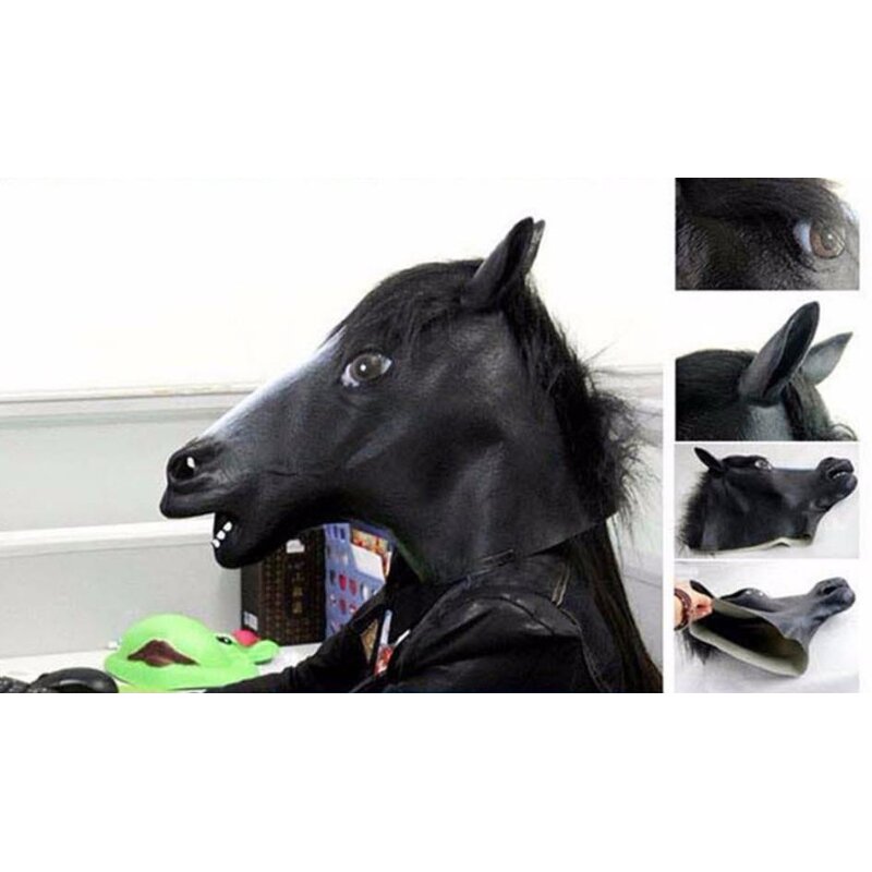 Horse Mask Factory - OEM Creepy Animal Head Hood Rubber Novelty Props