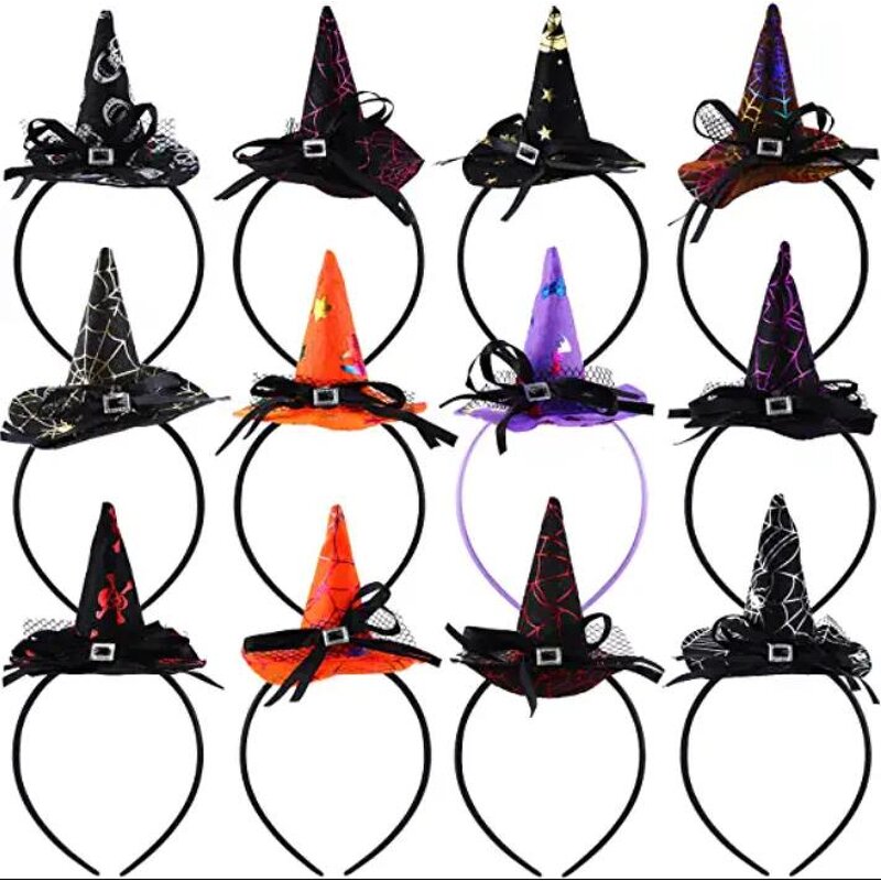 Halloween Headband Factory - OEM Witch Mini Top Hat Hairband Cosplay