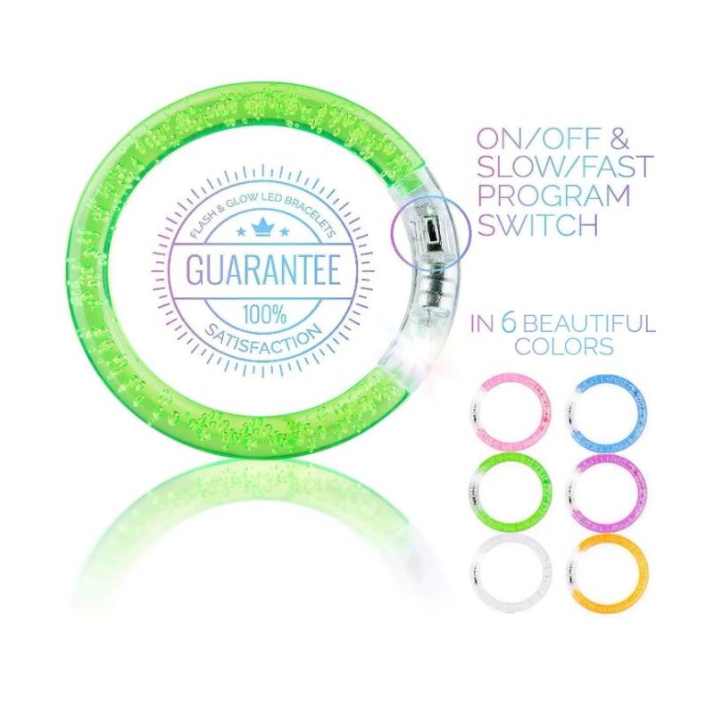 Led Bracelets Factory - OEM Light up Acrylic Bangle Party Favors