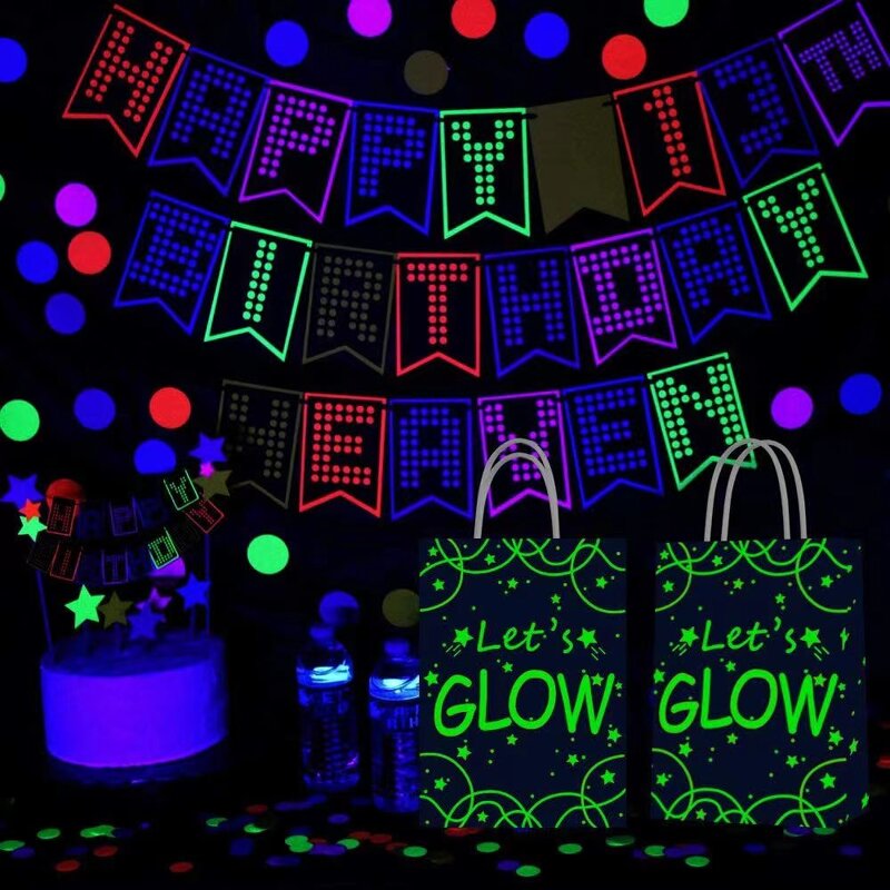 Party Favor Bags Factory - OEM Neon Theme Luminous Gift Wrap Treats