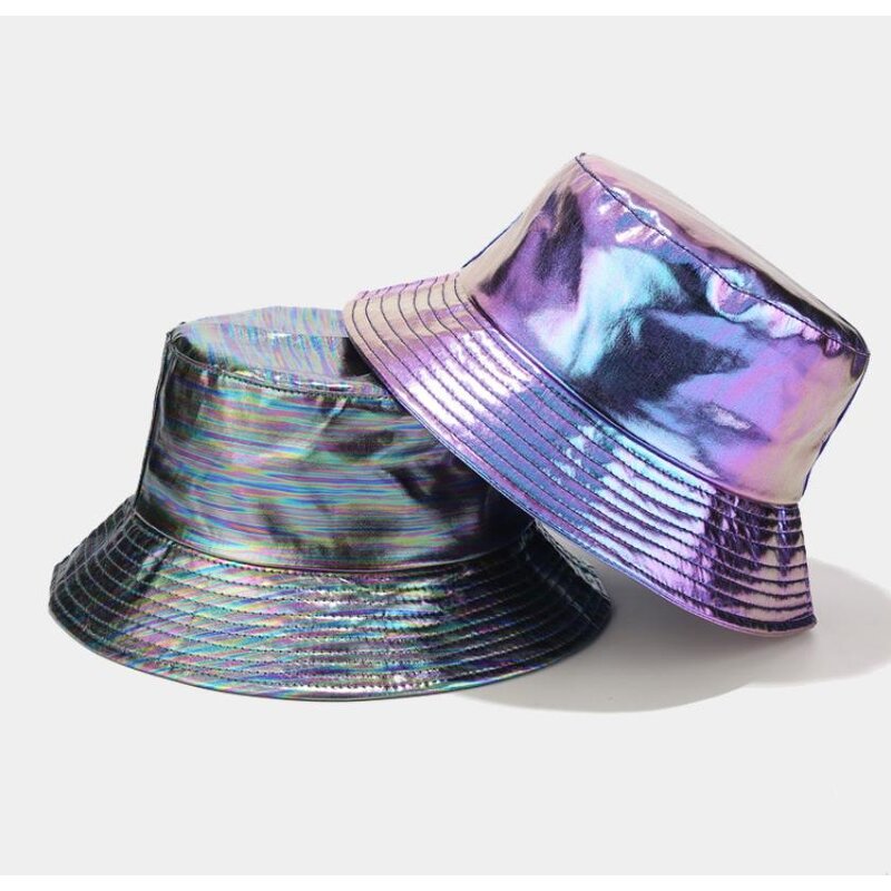 Fisherman Hat Factory - OEM Unisex Laser Metallic Holographic Bucket Cap
