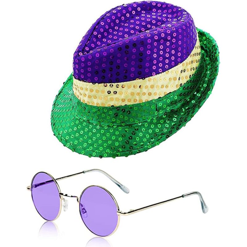 Fedora Hat Factory - OEM Adult Mardi Gras Sequin Dress-up Costume