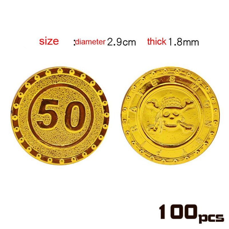 Plastic Gold Coins Factory - Bulk Pirate Halloween Treasure Hunt Favors