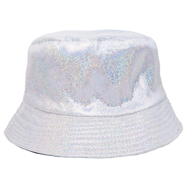 Bucket Hat Factory - OEM Rave Party PU Leather Sparkle Wide Brim Holographic