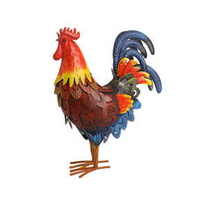 Metal Rooster Statue Factory - OEM Decorative Garden Chickens Sculpture