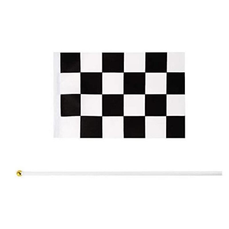 Racing Flag Factory - OEM Checkered Polyester Hand Held Stick Sport Events