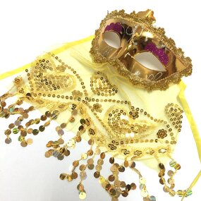 Mask Factory - OEM Halloween Belly Dance Children Masquerade Ribbon Veil