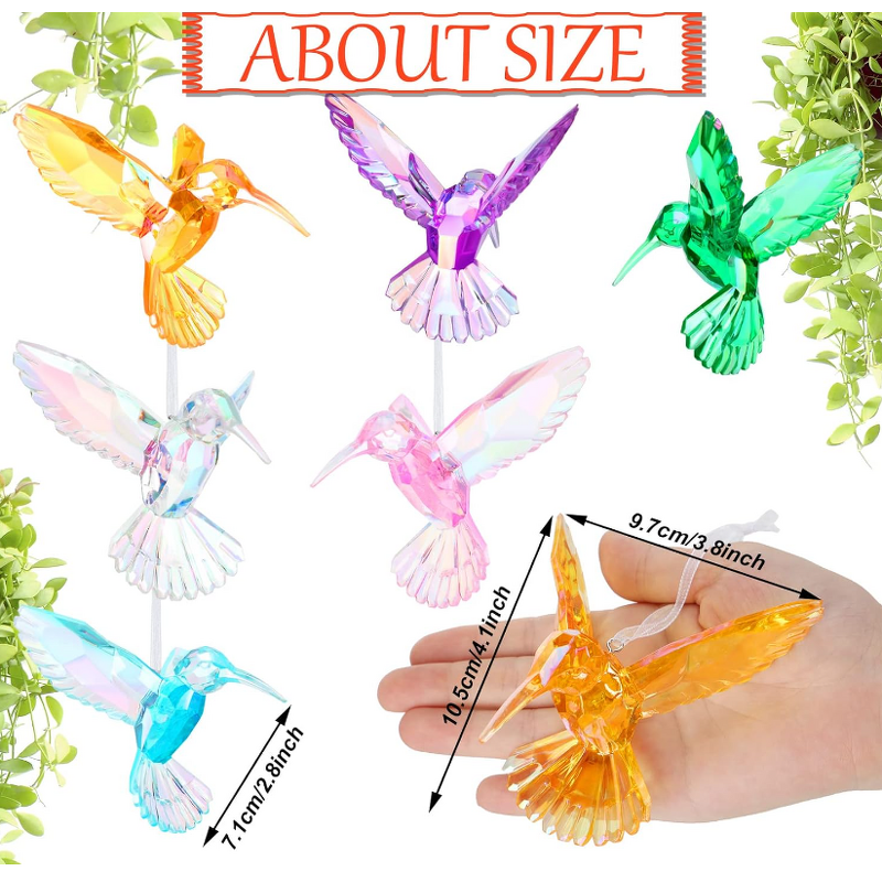 Hanging Ornaments Factory - OEM Acrylic Hummingbird Animal Figurines