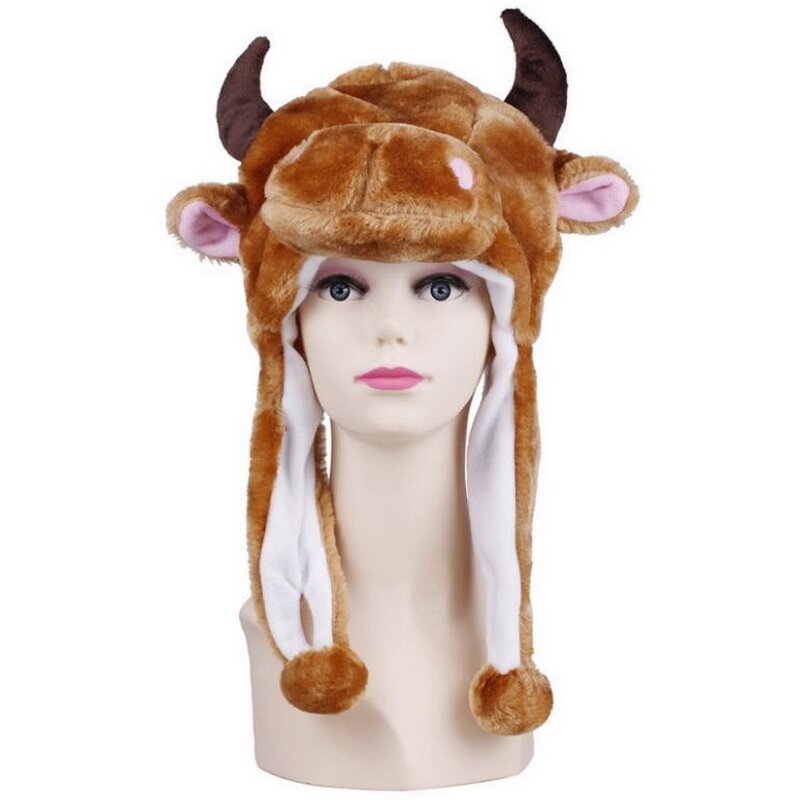 Plush Animal Hat Factory - OEM Furry Warmer Polyester Fun Dress-up Caps